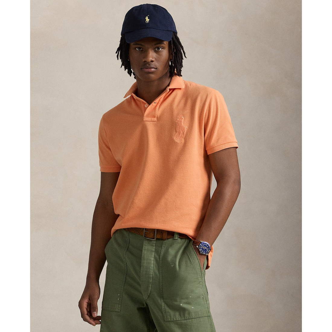 Polo 'Custom Slim Fit Big Pony Mesh' pour Hommes