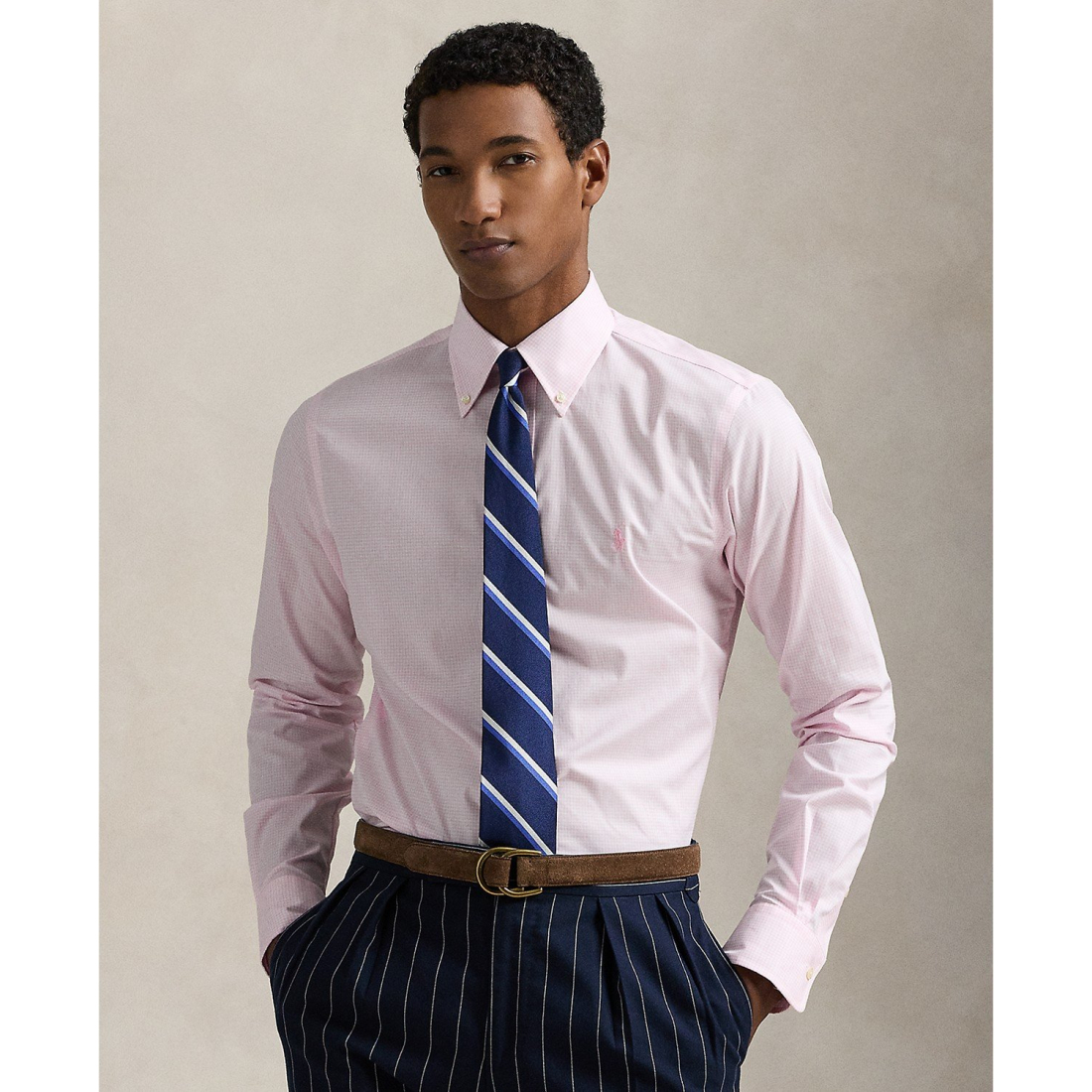 Chemise 'Classic-Fit Gingham Poplin' pour Hommes