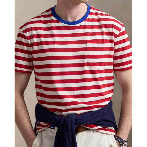 T-shirt 'Classic Fit Striped Jersey' pour Hommes