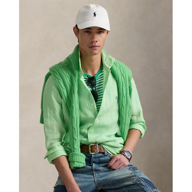 Chemise 'Slim Fit Linen Chambray' pour Hommes