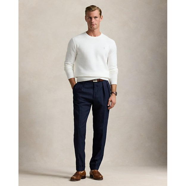 Men's 'Mesh-Knit Cotton Crewneck Sweater' Sweater