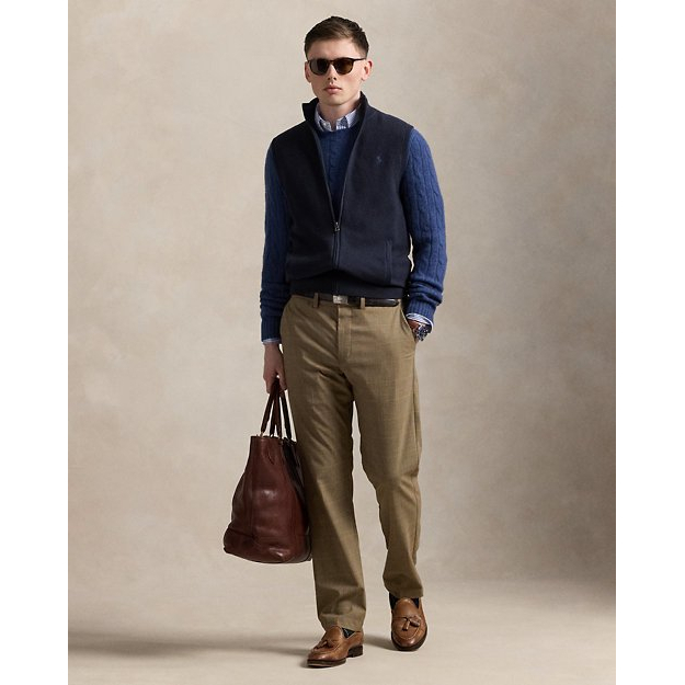 Gilet 'Mesh-Knit Cotton Full-Zip' pour Hommes