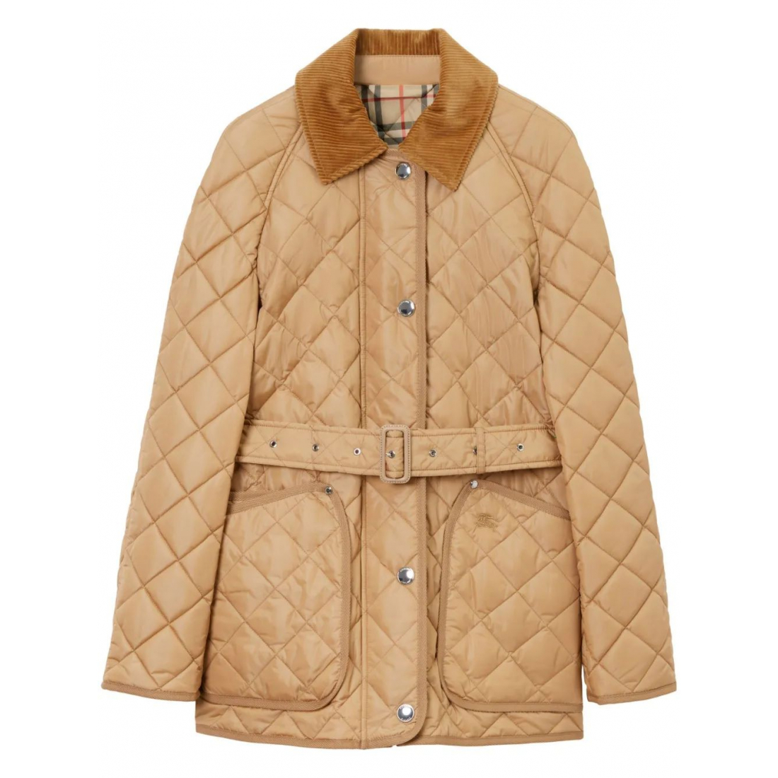 Veste 'Diamond-Quilted Belted' pour Femmes