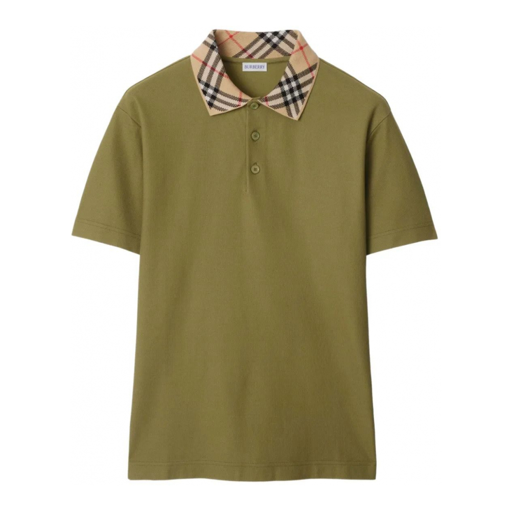 Polo 'Check-Collar' pour Hommes