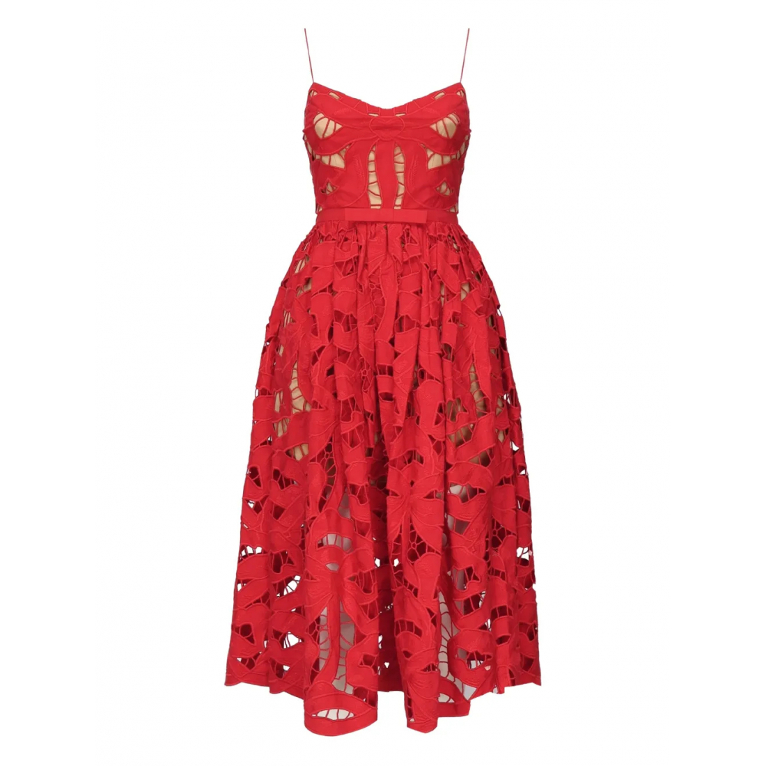 Robe Midi 'Bow-Embellished Lace' pour Femmes