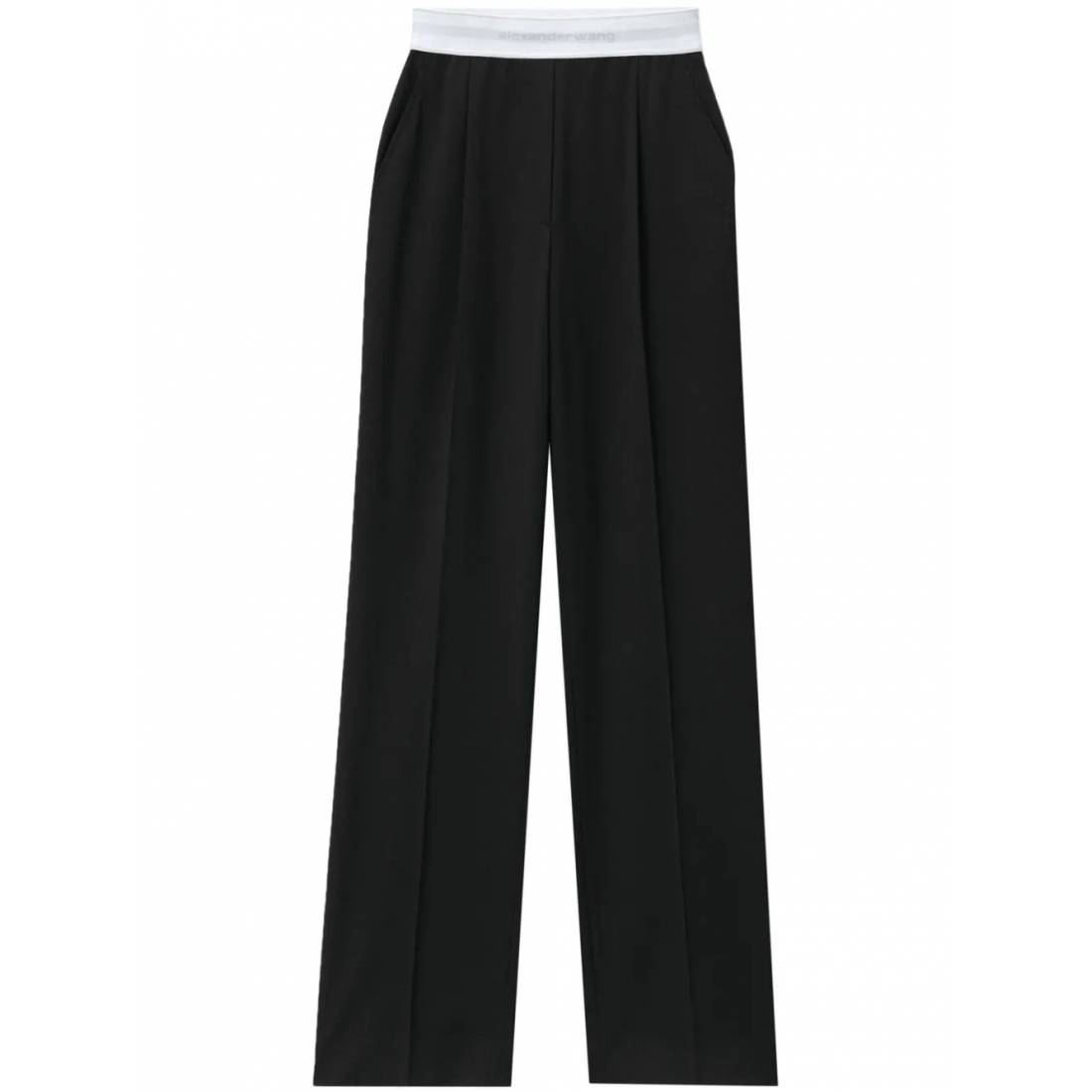 Pantalon 'Pleat-Detail Logo-Waistband' pour Femmes
