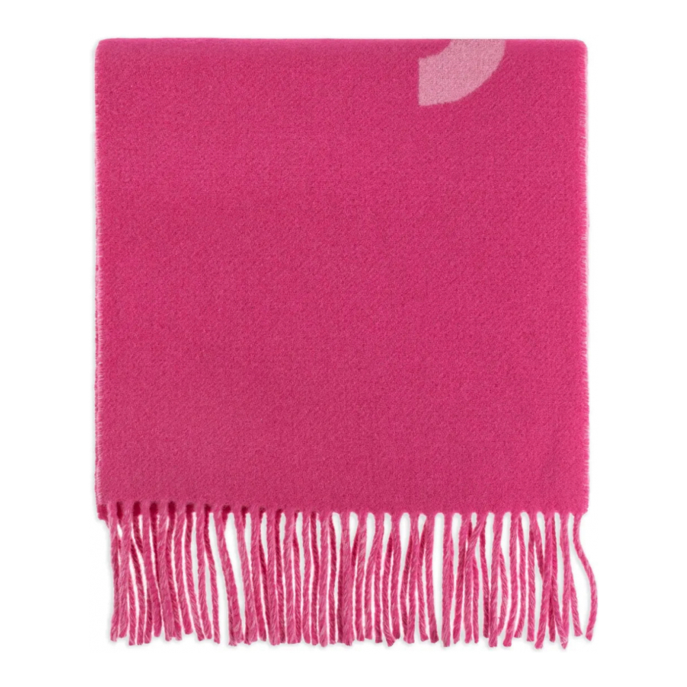 Écharpe en laine 'Logo Fringed'