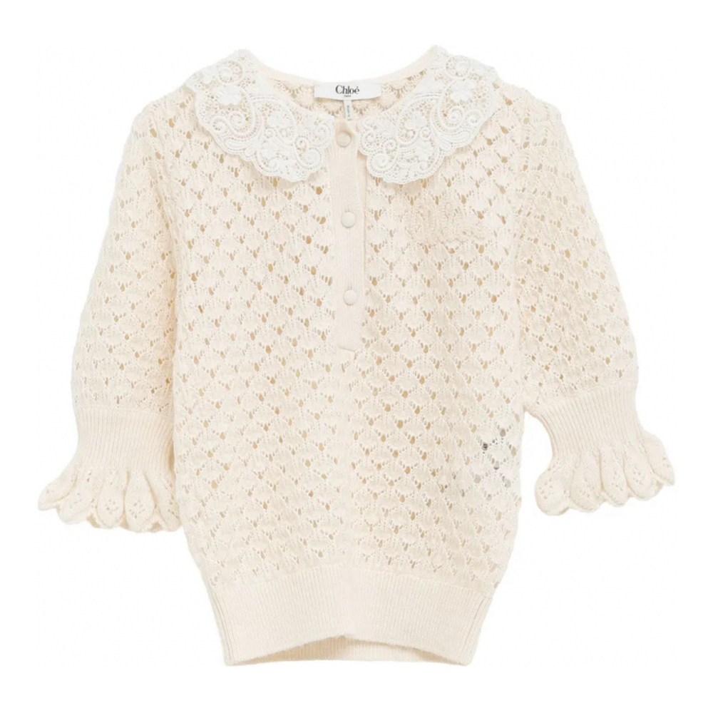 Pull 'Lace-Collar' pour Femmes