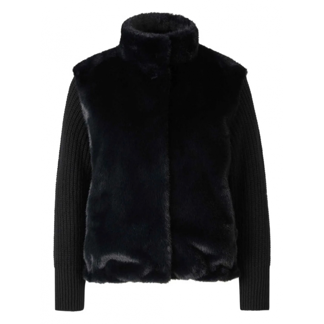 Manteau Teddy 'Ribbed-Cuff' pour Femmes
