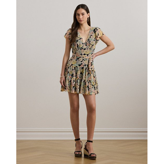 'Floral Belted' Mini Kleid für Damen