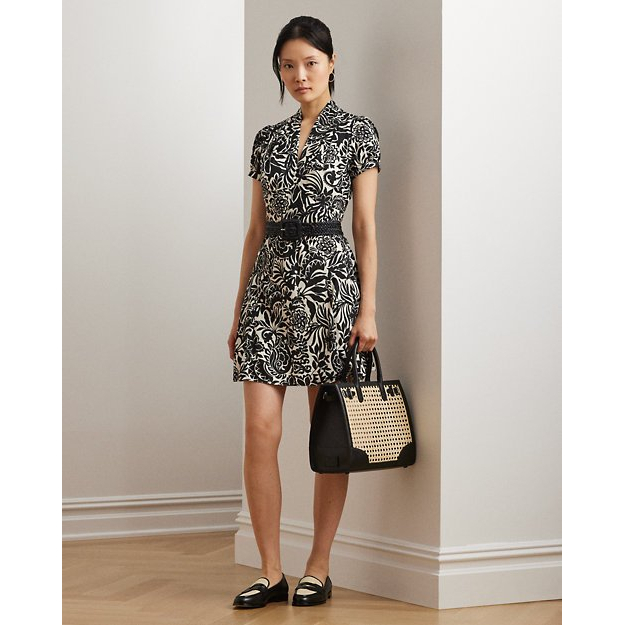 'Floral' Kleid mit kurzem Ärmeln für Damen