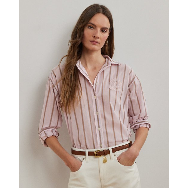 'Oversize Striped Broadcloth' Hemd für Damen