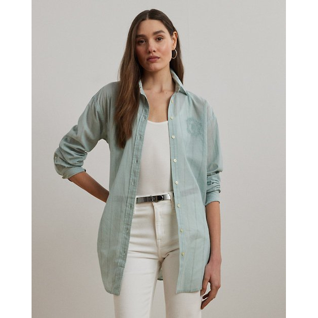 'Oversize Striped Broadcloth' Hemd für Damen