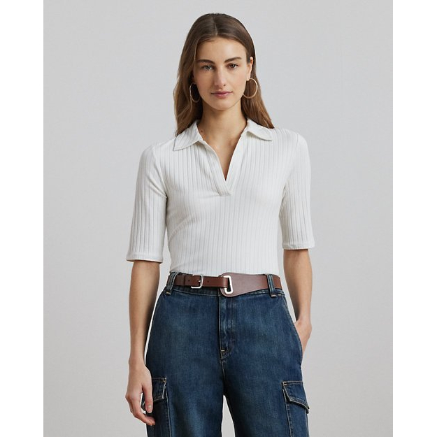 'Elbow-Sleeve' Polohemd für Damen