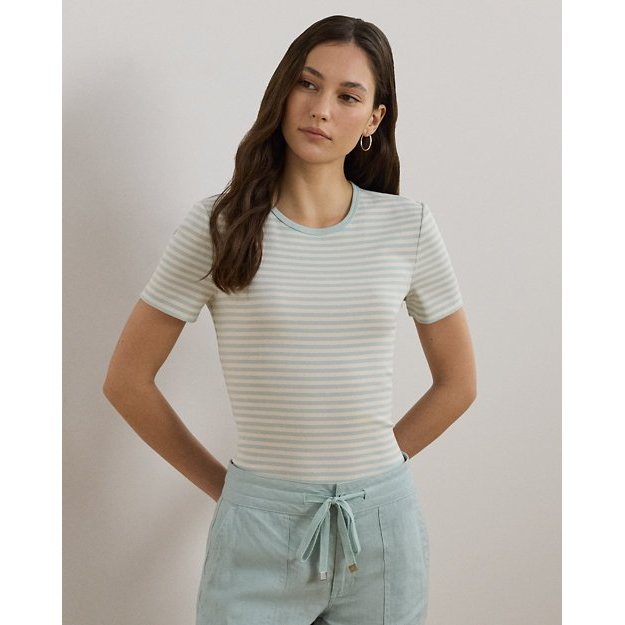 'Striped Crewneck' T-Shirt für Damen