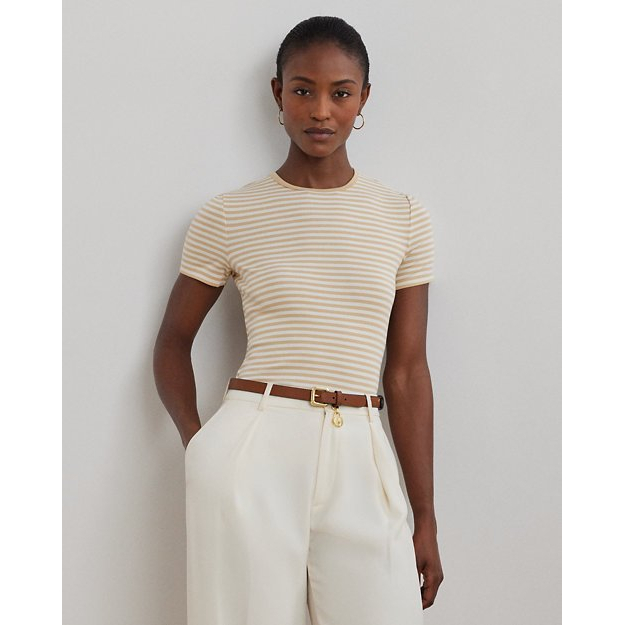 'Striped Crewneck' T-Shirt für Damen