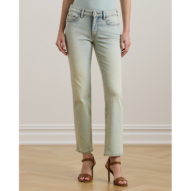 'Mid-Rise Straight Ankle' Jeans für Damen