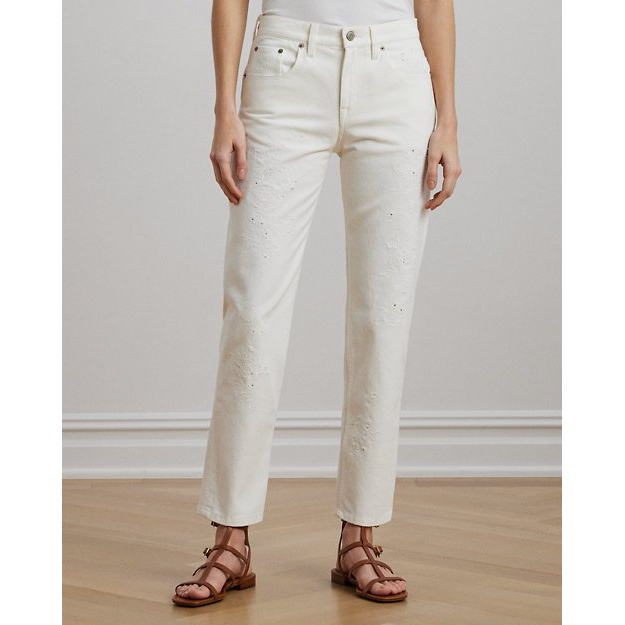 Jeans 'Embroidered Relaxed Tapered' pour Femmes