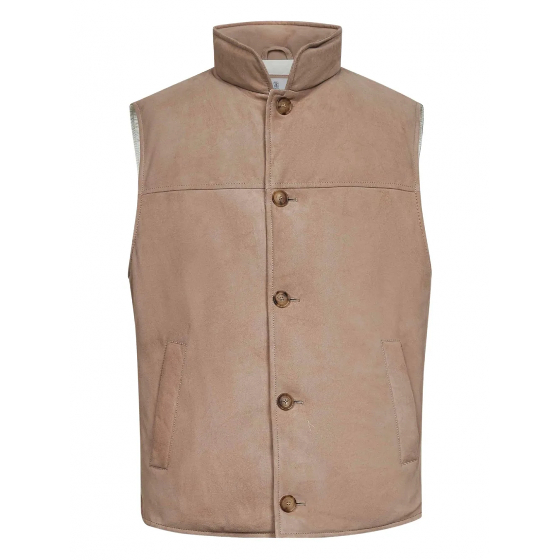 'Horn-Button Stand-Collar' Weste für Herren