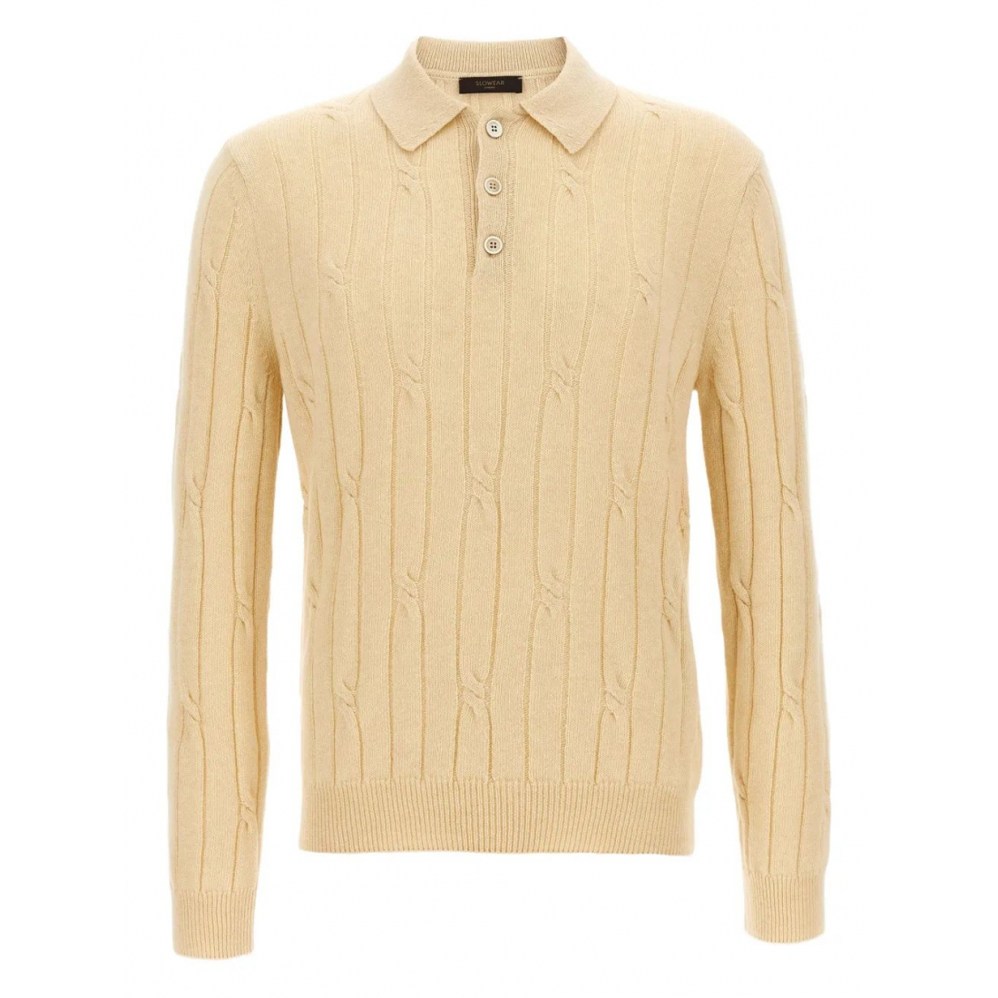 Polo 'Cable-Knit' pour Hommes