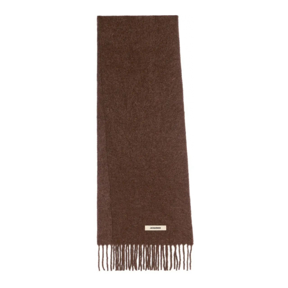 Écharpe en laine 'Logo-Patch' pour Femmes