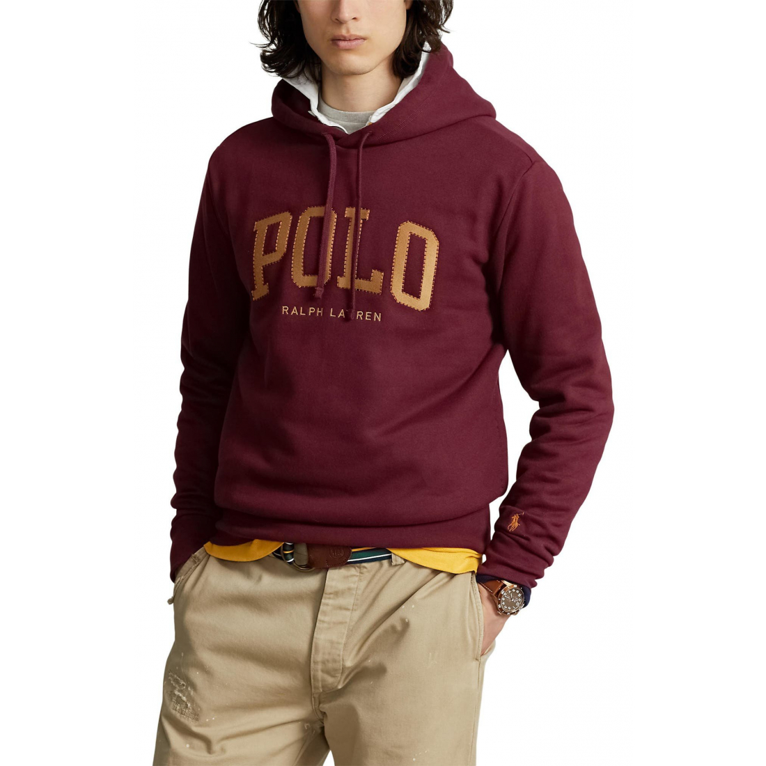 Sweatshirt à capuche  'Logo Appliqué' pour Hommes