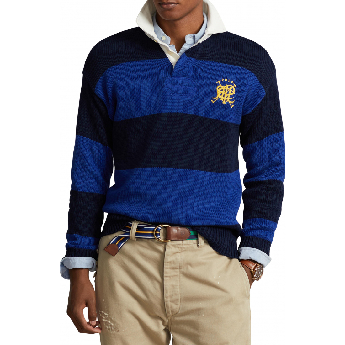 Top à manches longues 'Collared' pour Hommes