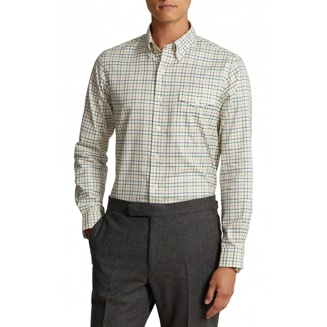 Chemise 'Windowpane Button-Down' pour Hommes