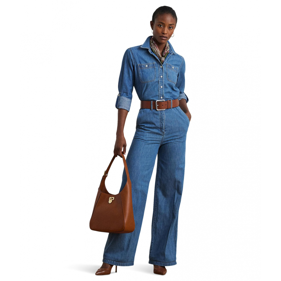 'Wide Leg' Latzhose für Damen