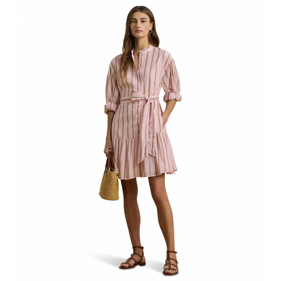 Robe chemise 'Striped Voile' pour Femmes