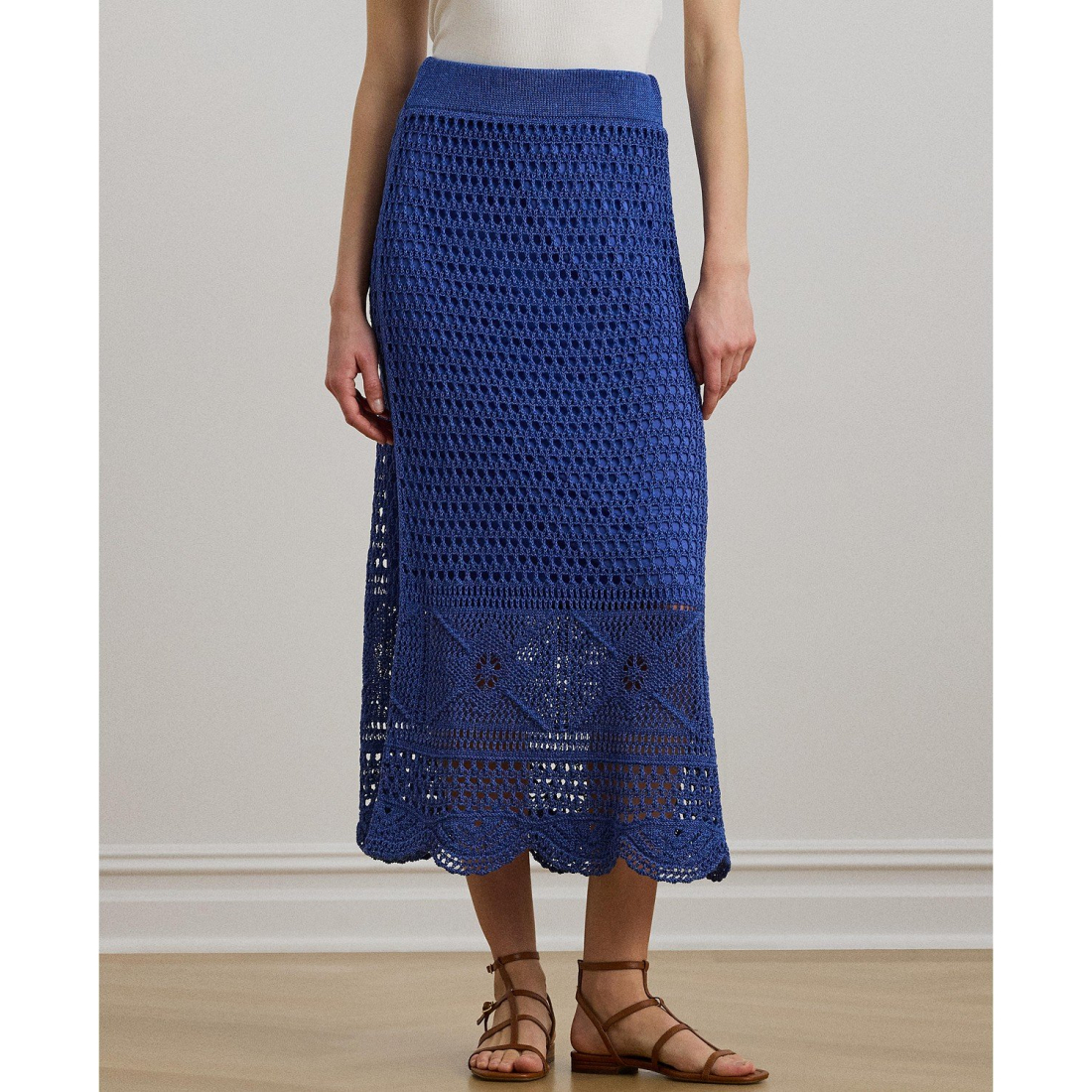 Jupe pull-over 'Pointelle-Knit Linen-Blend' pour Femmes