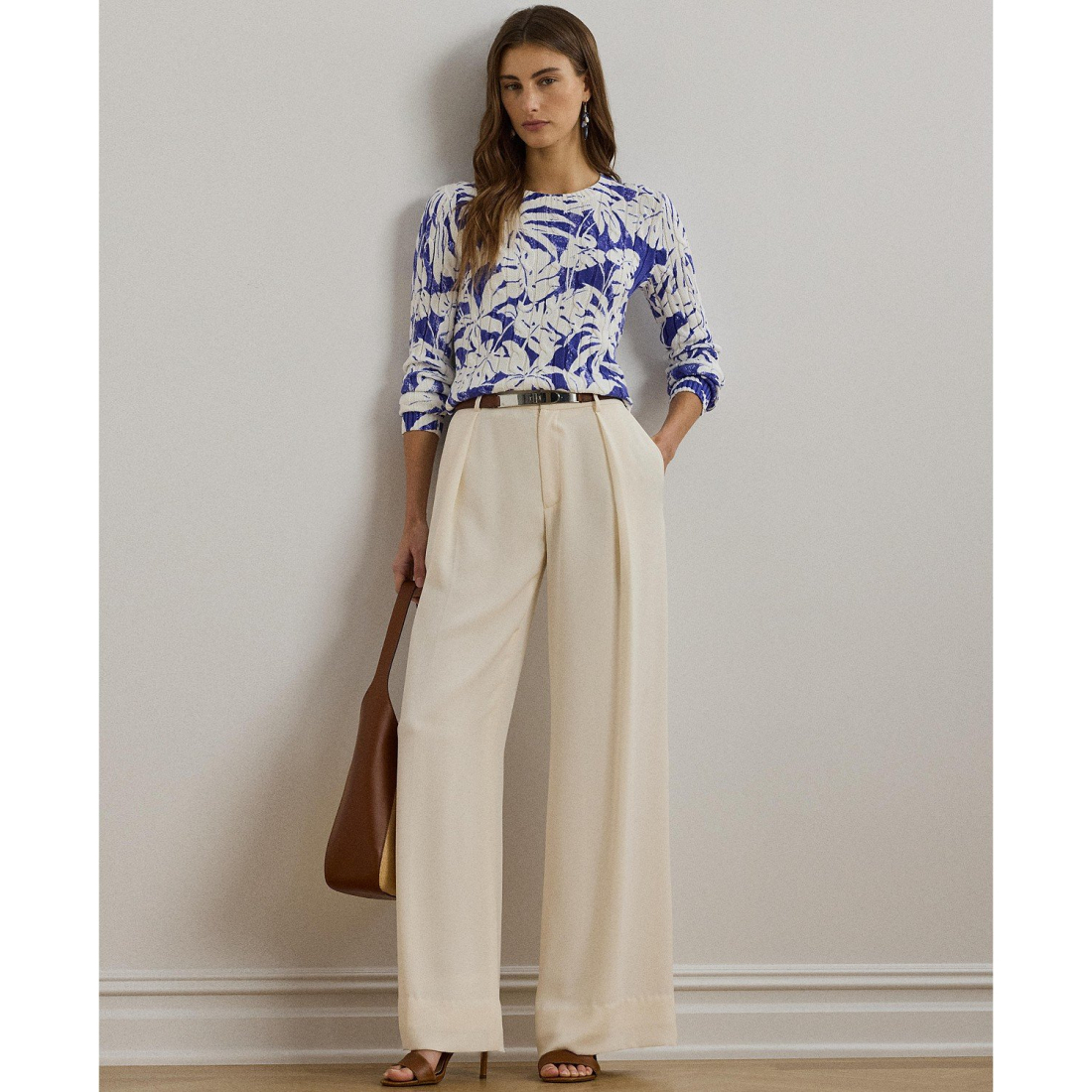 Pull 'Print Cable-Knit' pour Femmes