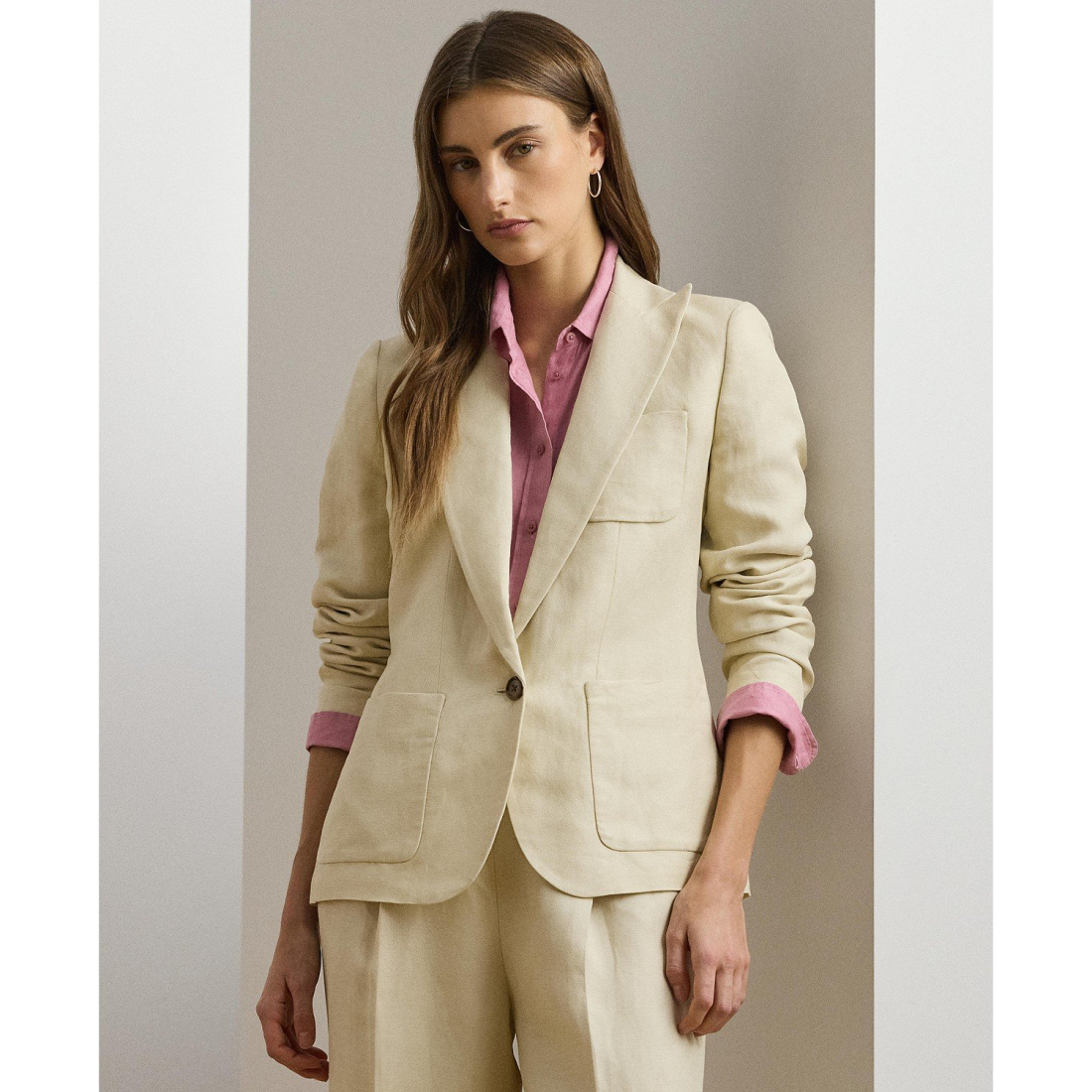 Blazer 'Linen-Blend Twill' pour Femmes