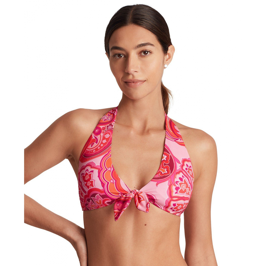 Haut de bikini 'Printed Tie-Front V-Neck' pour Femmes