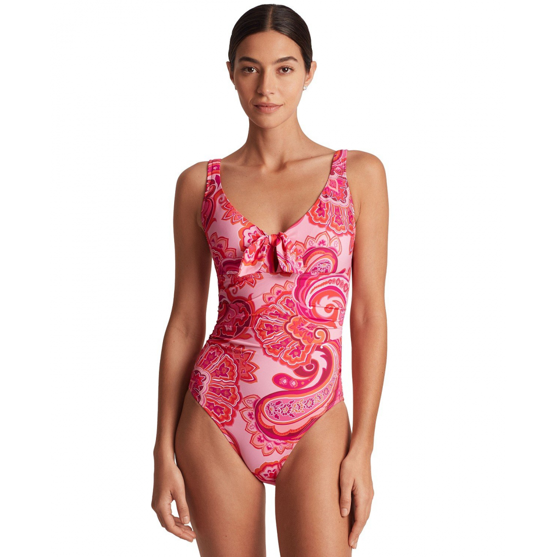 Maillot de bain 'Printed Tie-Front One-Piece' pour Femmes