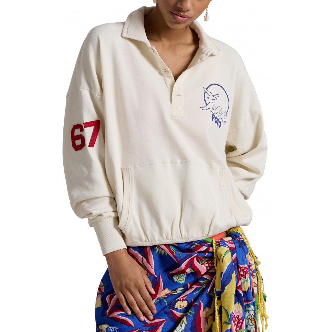 Women's 'Logo Appliqué Cotton' Sweatshirt