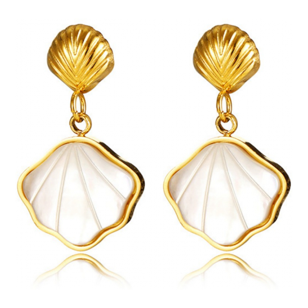 Boucles d'oreilles 'Pearl Ocean Seashell Stud' pour Femmes