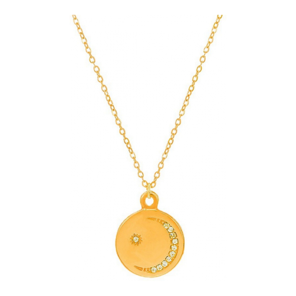 Women's 'Moon And North Star Moissanite Round' Pendant