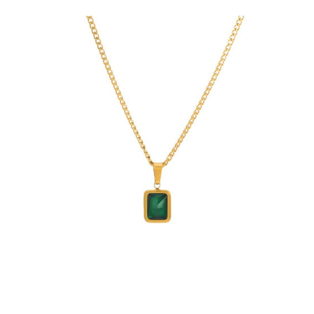 Women's 'Rectangular Emerald' Necklace