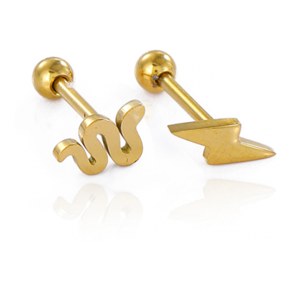 Piercing d'oreille 'Lightning & Snake' pour Femmes