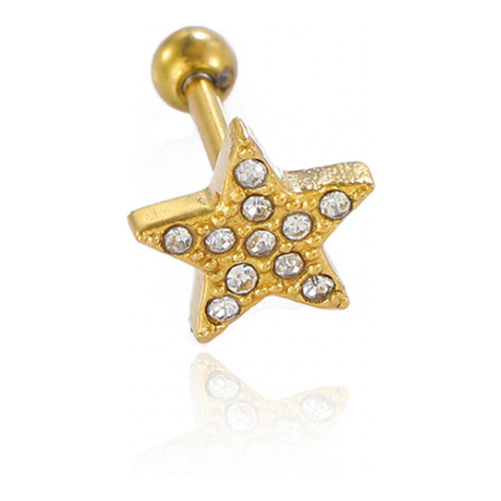 Piercing d'oreille 'Diamond-studded Star' pour Femmes