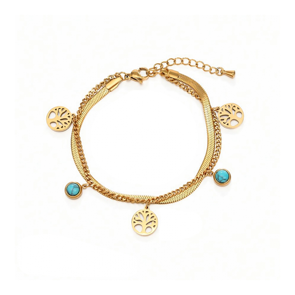 Women's 'Tree of Life Turquoise' Bracelet