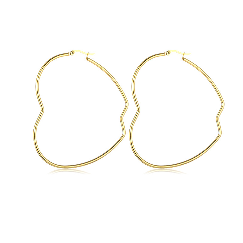 Boucles d'oreilles 'Open Heart Hoop M' pour Femmes