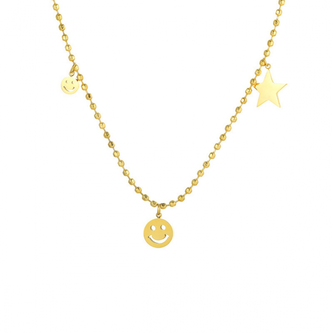 Women's 'Ketting Smiley And Star' Necklace