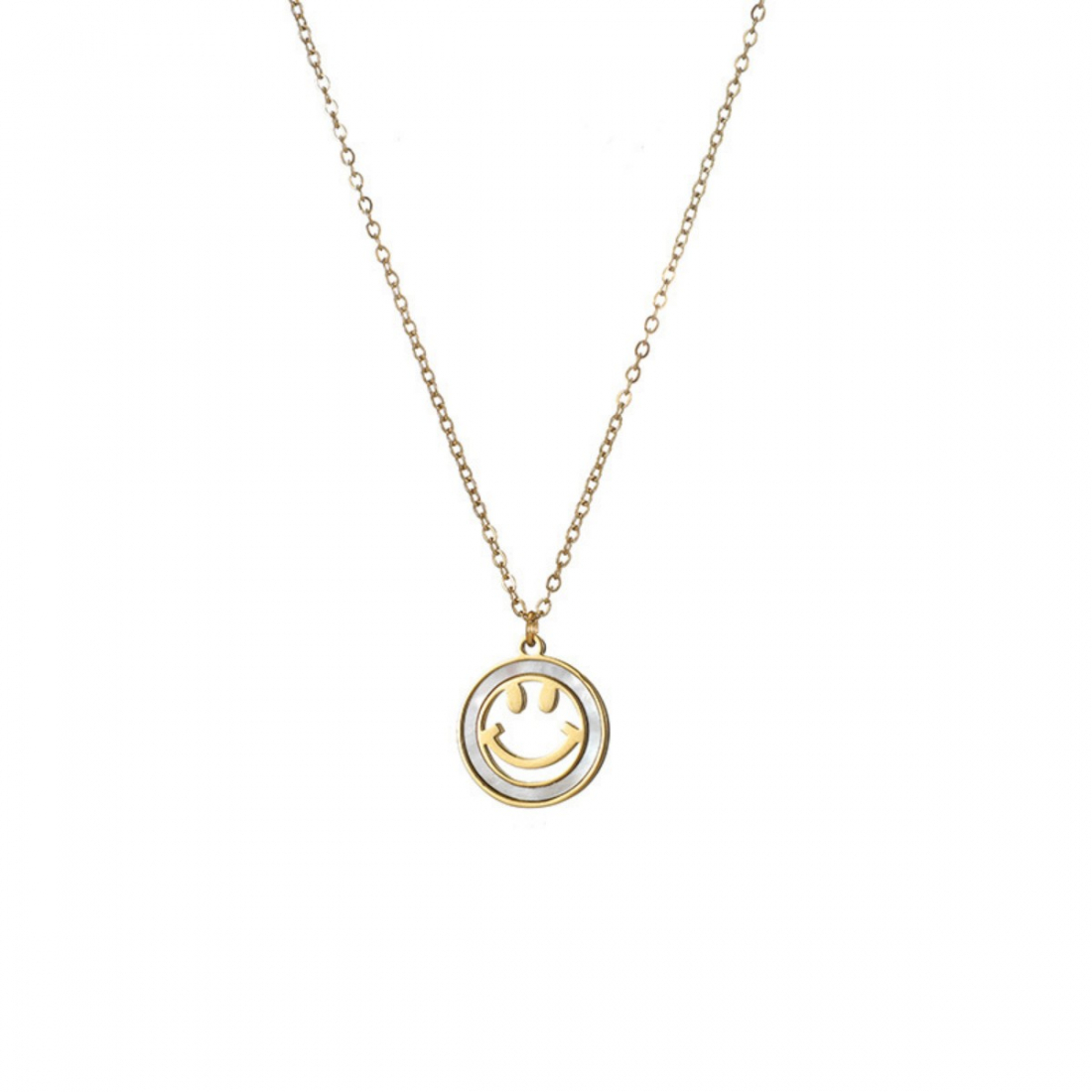 Women's 'Seashell Happy Face Charm' Necklace