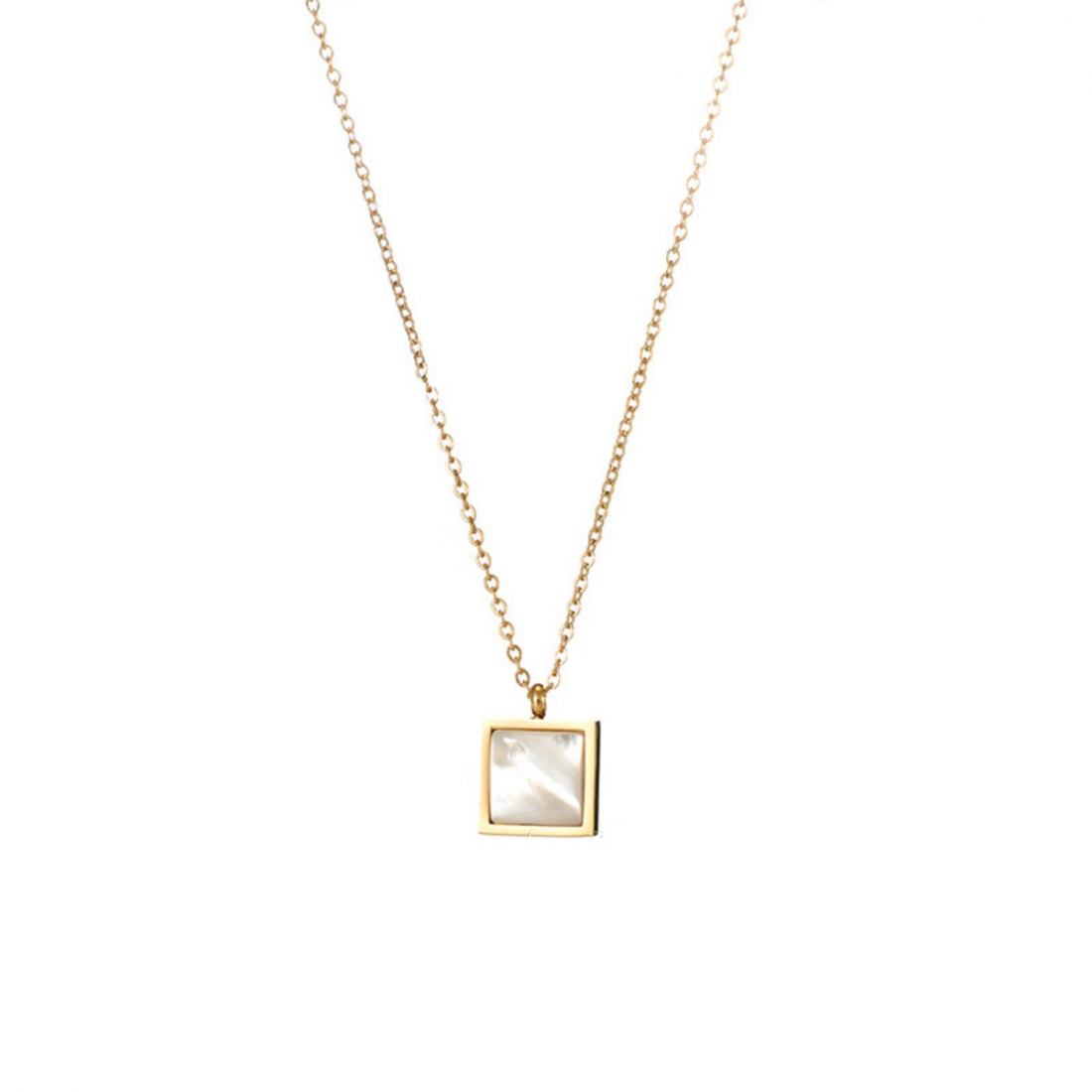 Women's 'Olympia Square Seashell' Necklace