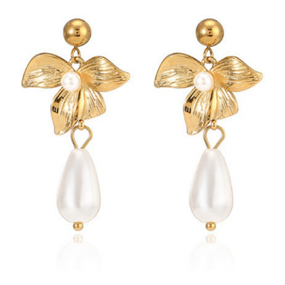Boucles d'oreilles 'Orchid Bloom Pearl Stud' pour Femmes