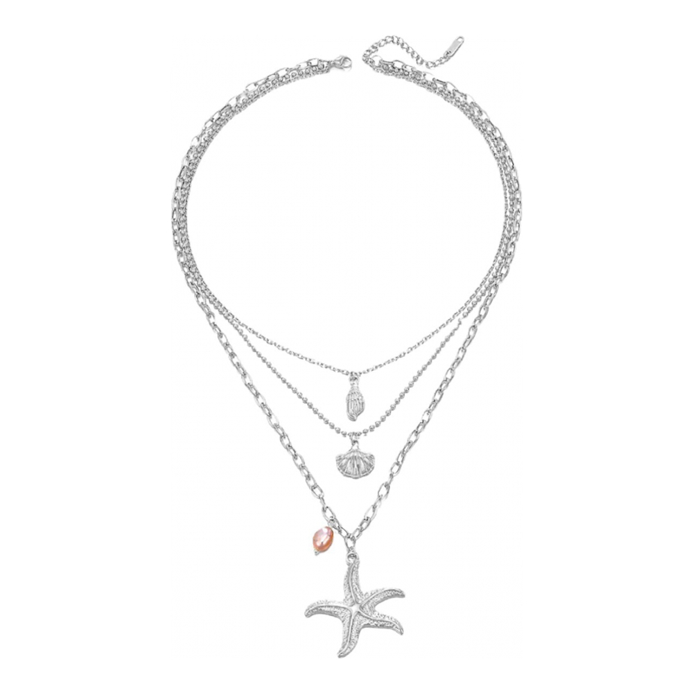 Women's 'Triple Layers Pearl Starfish' Necklace