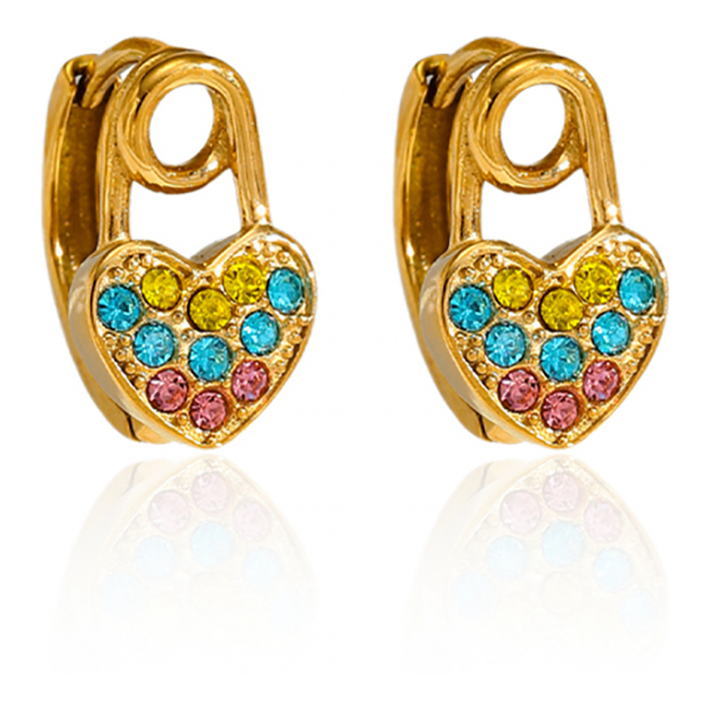 Boucles d'oreilles 'Simple Light Peach Heart Dangle' pour Femmes