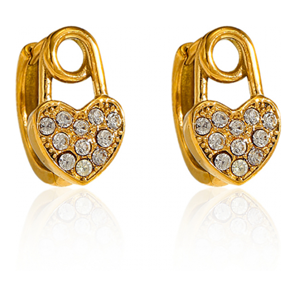 Boucles d'oreilles 'Simple Light Peach Heart Dangle' pour Femmes